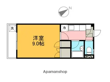 尾形ハイツE棟(1K/3階)の間取り写真