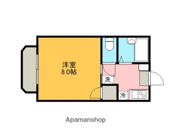 アルビレオE棟(1K/1階)の間取り写真