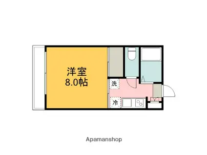 コーポながくらV(1K/1階)の間取り写真