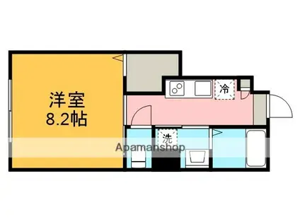 KALMIA(1K/1階)の間取り写真