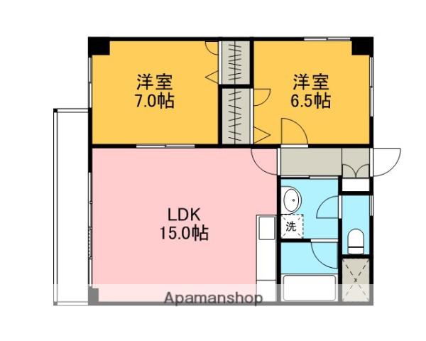 ラ・ロトス(2LDK/1階)の間取り写真
