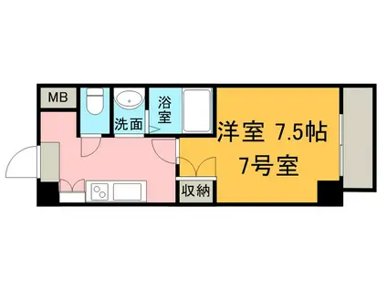 東広島SEA PLACE(1K/7階)の間取り写真