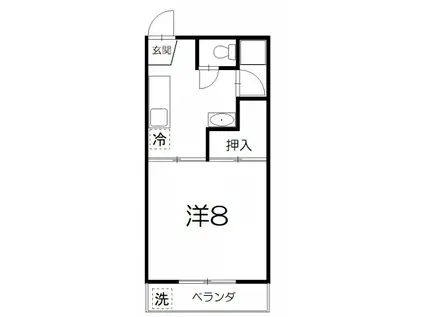 サンコービル(1K/3階)の間取り写真