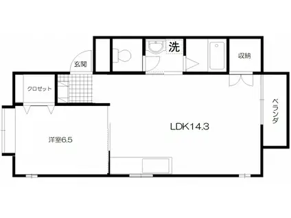 KENSEI 14(1LDK/2階)の間取り写真