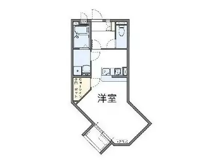 レオネクストネオグレイス(1K/1階)の間取り写真
