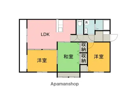 シャンペトル(3LDK/3階)の間取り写真