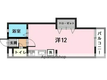 河口ビル(ワンルーム/5階)の間取り写真