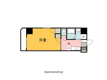 ヒロヨウビル(1K/10階)の間取り写真