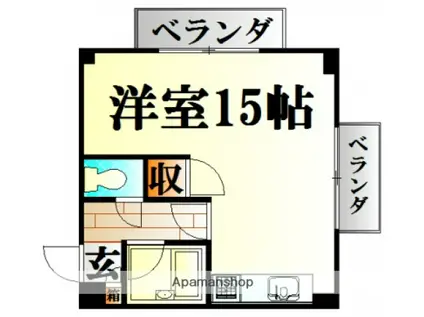 ハーシオンフルタⅡ(ワンルーム/6階)の間取り写真