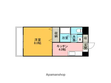 ソフィエール矢賀新町(1K/3階)の間取り写真