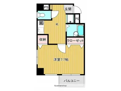 ポートミズキ(1K/5階)の間取り写真