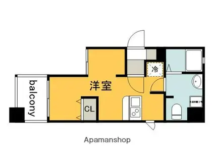 LION鶴見(ワンルーム/3階)の間取り写真