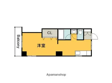 都ビル(ワンルーム/2階)の間取り写真
