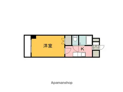 ドミールウエスト(1K/2階)の間取り写真