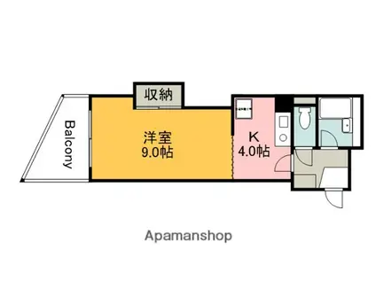 PRES七軒茶屋(1K/3階)の間取り写真