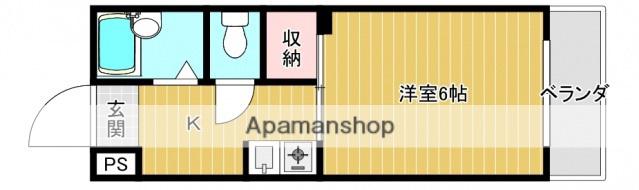 コーポサンライズ(1K/4階)の間取り写真
