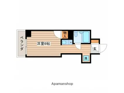 グランデール横川(ワンルーム/2階)の間取り写真