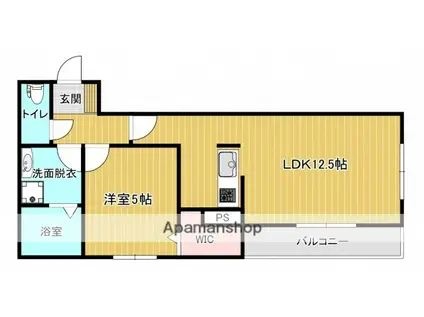 ヘーベルメゾン翠(1LDK/2階)の間取り写真