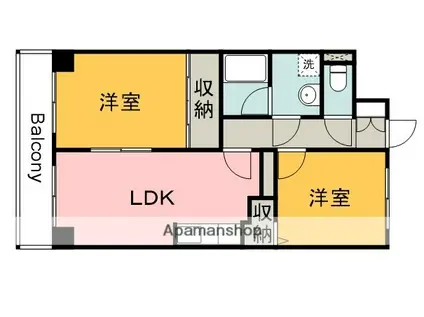 センチュリー世良(2LDK/2階)の間取り写真