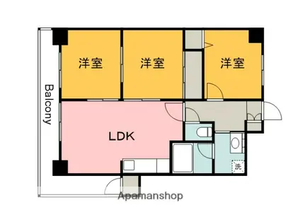 センチュリー世良(3LDK/4階)の間取り写真