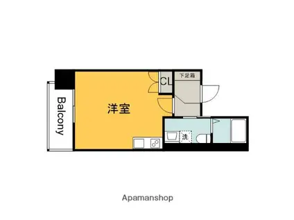 グランアークテラス(ワンルーム/5階)の間取り写真