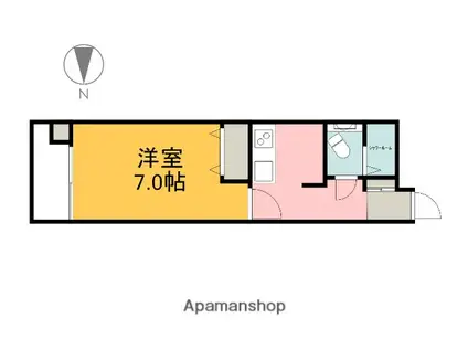 J-CITY紙屋町(1K/2階)の間取り写真