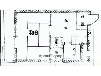 大須ハイツ(1K/1階)の間取り写真