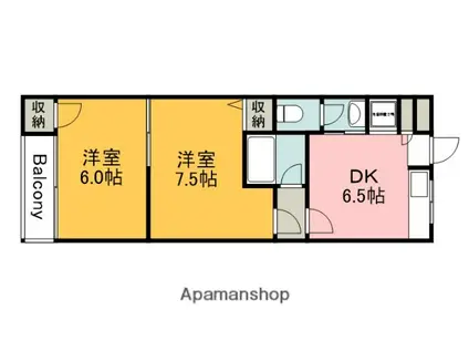寺田ビル(2DK/3階)の間取り写真