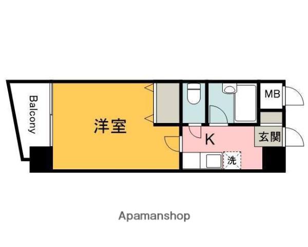 NAKASHIMA BLD(1K/4階)の間取り写真
