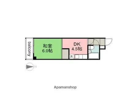 ダイアパレス大手町第2(1DK/5階)の間取り写真