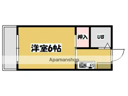 Kビル(1K/2階)の間取り写真