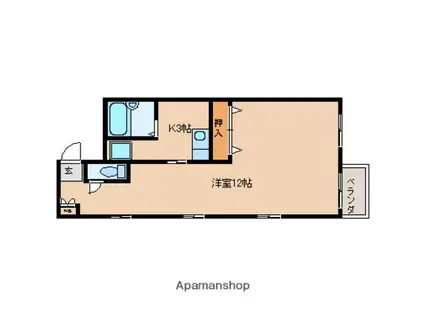 MKコーポ(1K/4階)の間取り写真