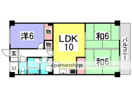 第1イシダビル(3LDK/4階)の間取り写真