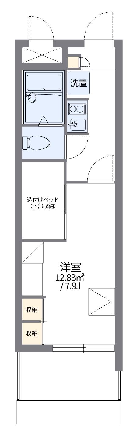 レオパレス国泰寺(1K/10階)の間取り写真