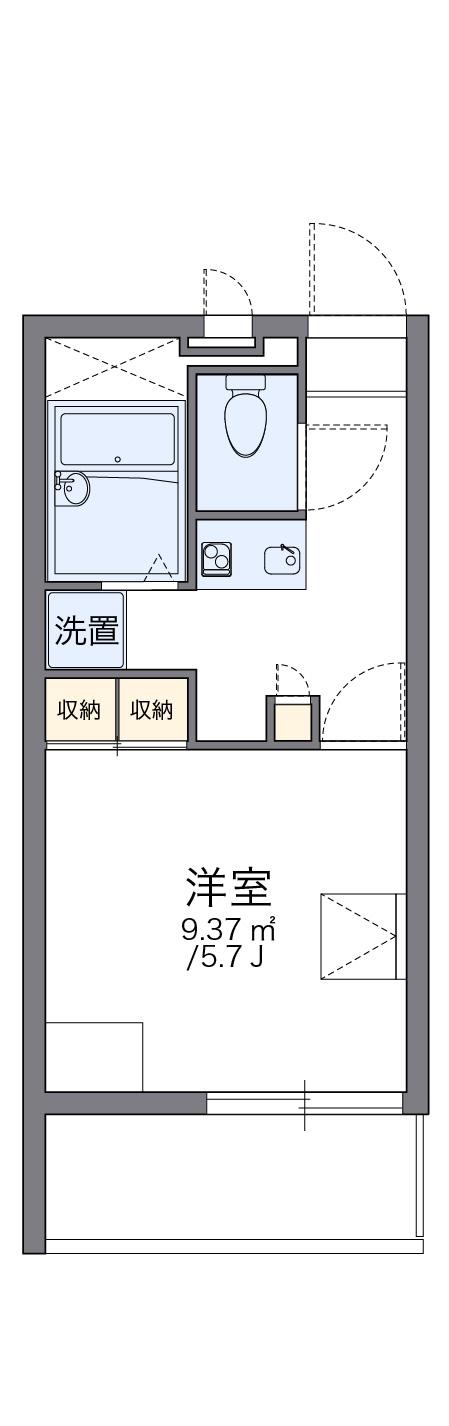 レオパレス花上(1K/2階)の間取り写真