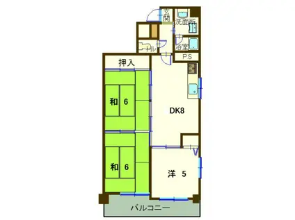 シャルム神田(3DK/4階)の間取り写真