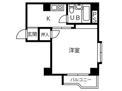 第11友建ビル(1K/4階)の間取り写真