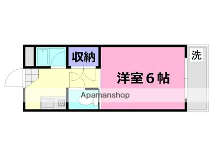 ラ・ヴィJK(1K/2階)の間取り写真