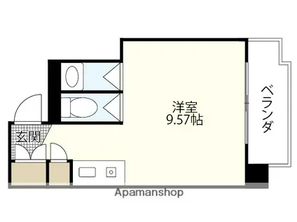 ビッグアップルビル(ワンルーム/3階)の間取り写真