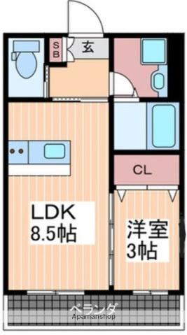 BOND BLD.Ⅱ(1LDK/1階)の間取り写真