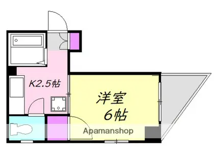 長森ビル(1K/4階)の間取り写真