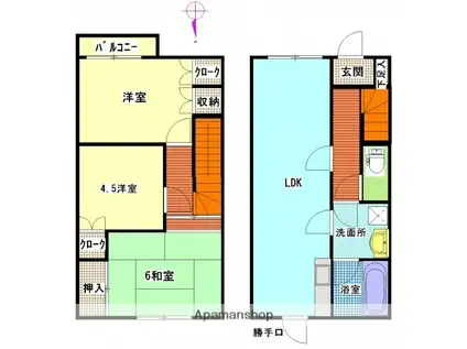 グランドハイツ柳ヶ丘B棟(3LDK)の間取り写真