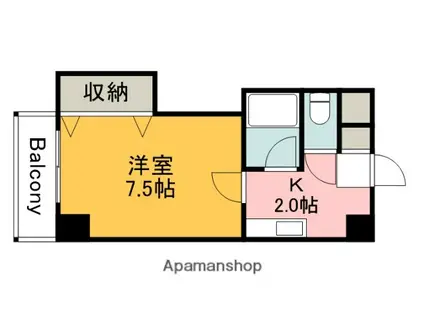 サンコーポ横川(1K/2階)の間取り写真