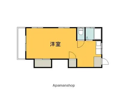 広島県広島市南区 2階建 築51年(ワンルーム/1階)の間取り写真