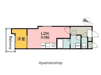 セブンプロート草津南(1LDK/3階)の間取り写真