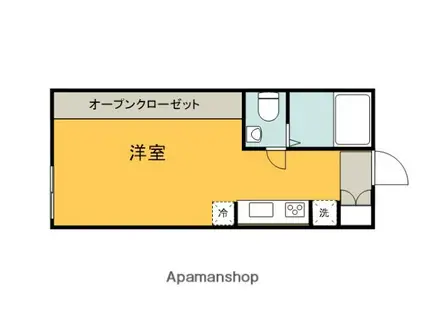 イリス堀越(ワンルーム/1階)の間取り写真