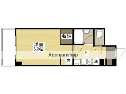 KSB 長束(1K/3階)の間取り写真