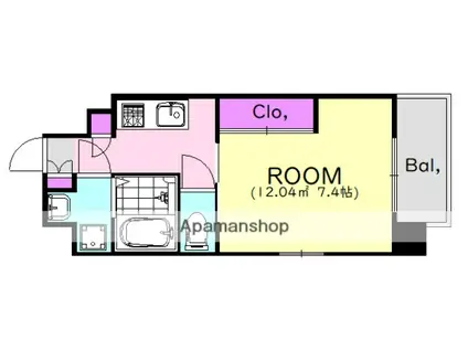 大和興産大州ビル(1K/4階)の間取り写真