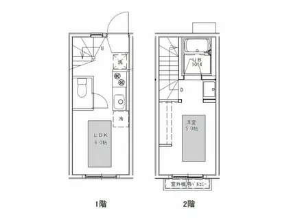 リヴィエール戸坂Ⅲ(1DK/1階)の間取り写真