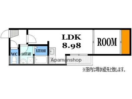 RESIDENTIAL 戸坂駅前(1LDK/1階)の間取り写真